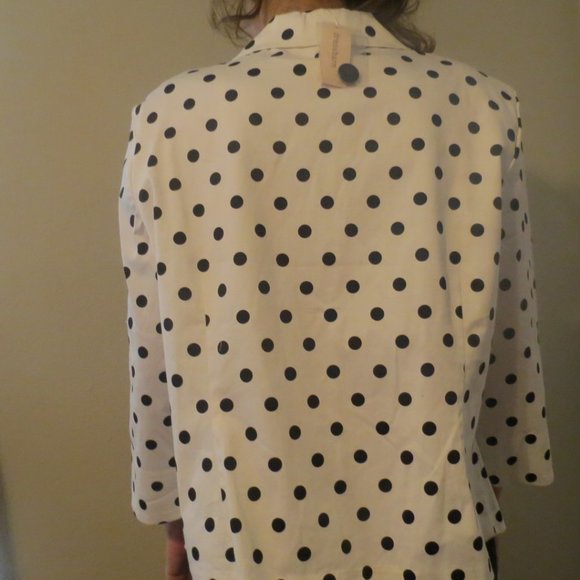 Dressbarn Jacket 3/4 sleeves size XL Polka Dot New - Picture 4 of 7